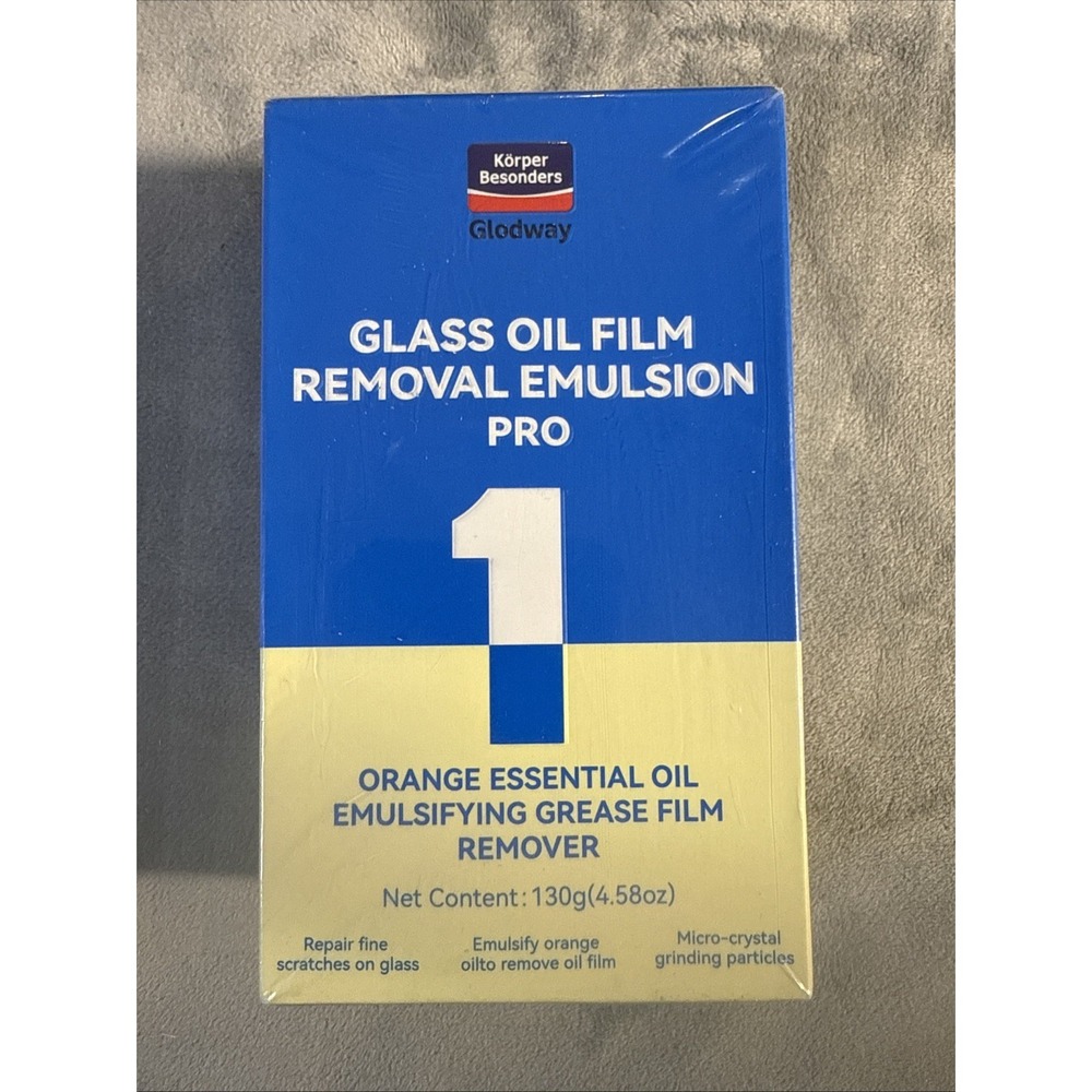 Glodway Car Glass Windshield Cleaner,Oil film 4.58 Fl Oz (Pack of 1), Blue